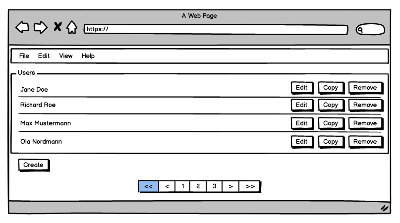 Wireframe Example